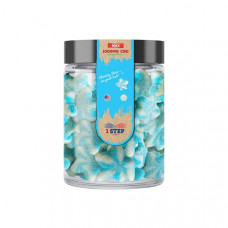 1 Step Max CBD Gummies 1000mg (200g) Jar - Gummies: Blue & White Stars