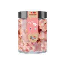 1 Step Max CBD Gummies 1000mg (200g) Jar - Gummies: Pink & White Stars