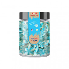 1 Step Max CBD Gummies 2000mg (400g) Jar - Gummies: Blue & White Stars