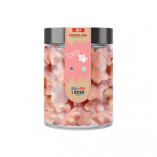 1 Step Max CBD Gummies 2000mg (400g) Jar - Gummies: Pink & White Stars